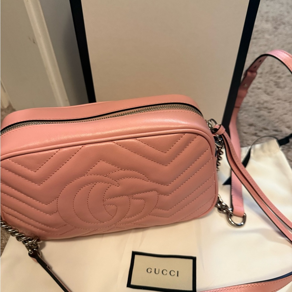 Gucci Blush Pink Quilted Crossbody Bag